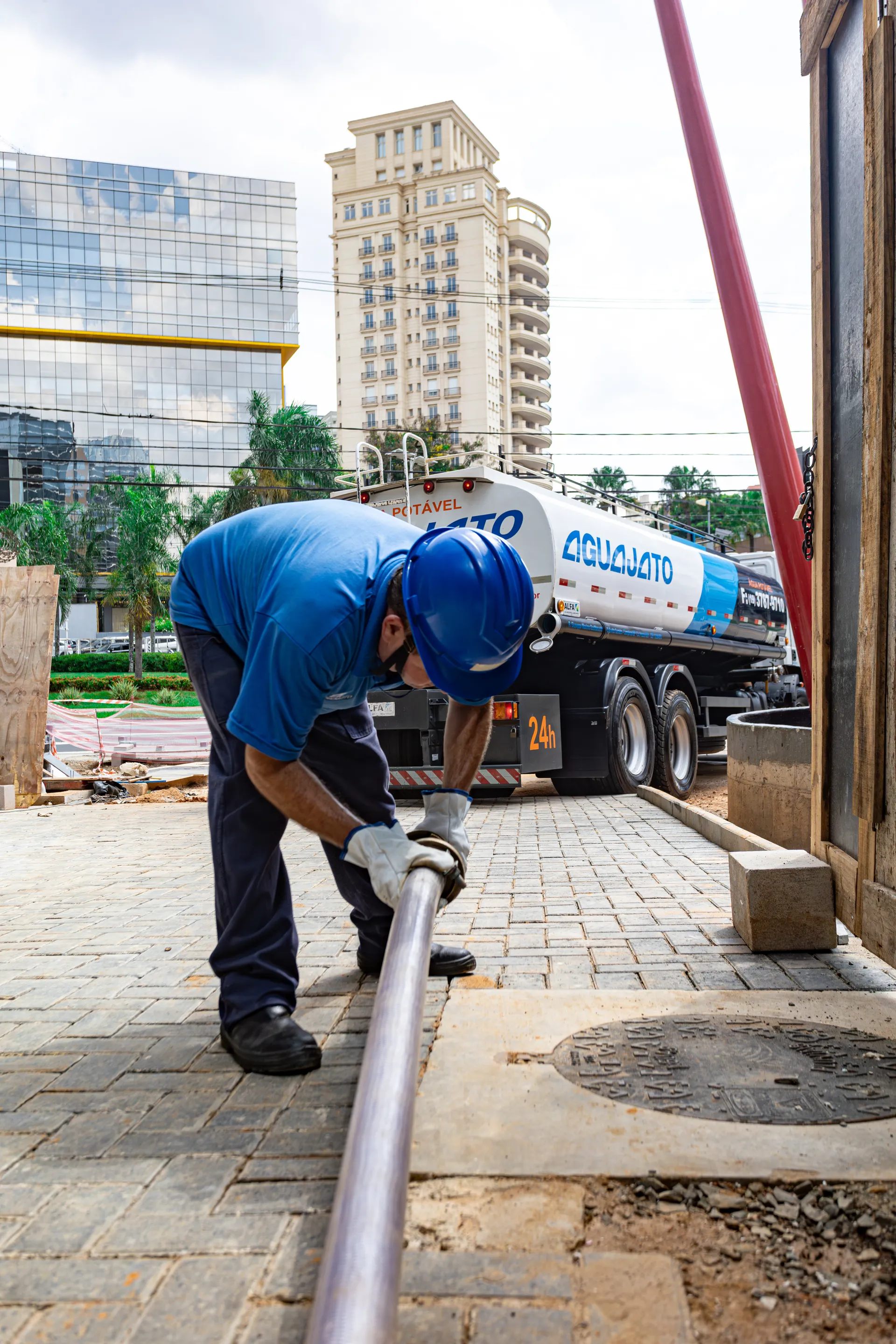 Atendimento em canteiro de obras
